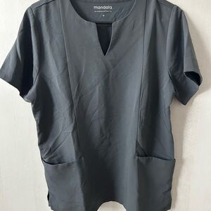 Mandala scrub, 5 Pocket Notch Neck